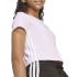 Camiseta Menina adidas Jg 3 Stripes, lilás/branca