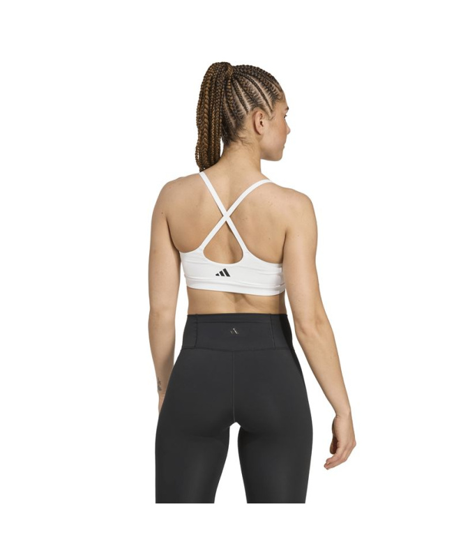 Sutiã esportivo adidas All Me Ls branco Fitness