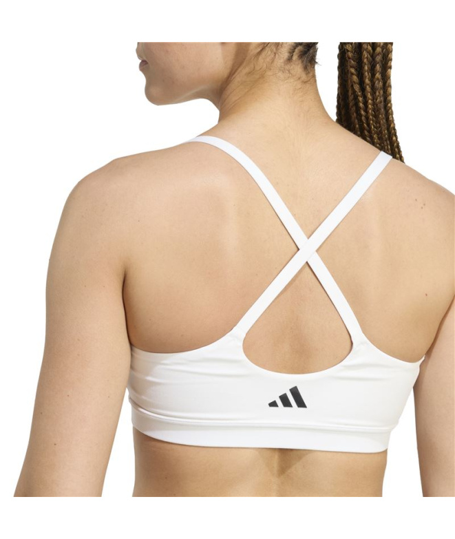 Sutiã esportivo adidas All Me Ls branco Fitness