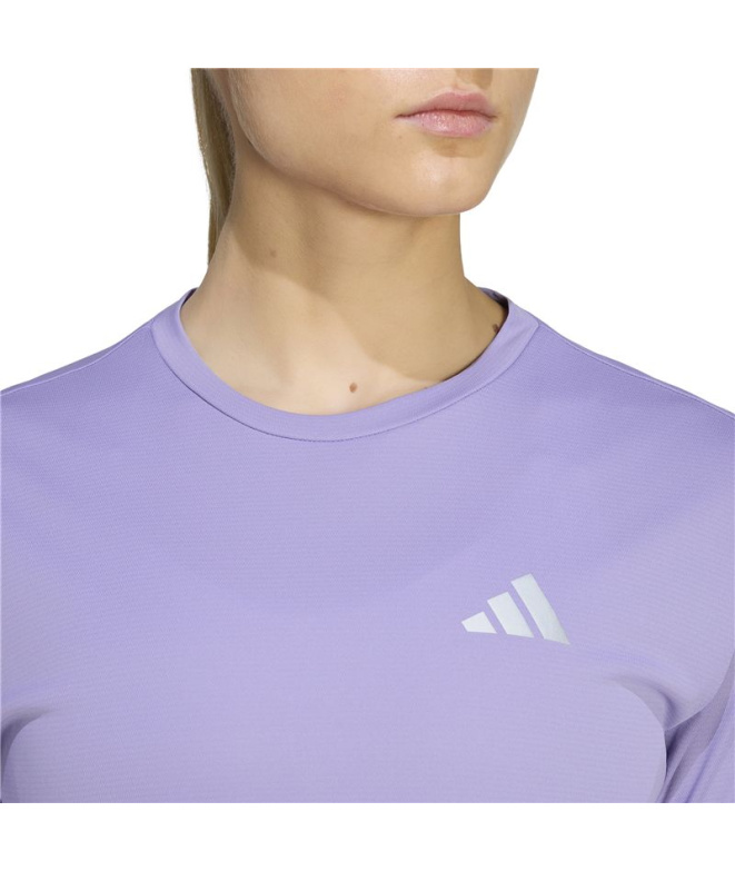 Camiseta Running Mulher adidas Essentials, lilás