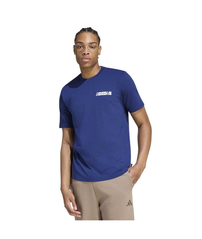 T-shirt adidas M Nov Card bleu foncé