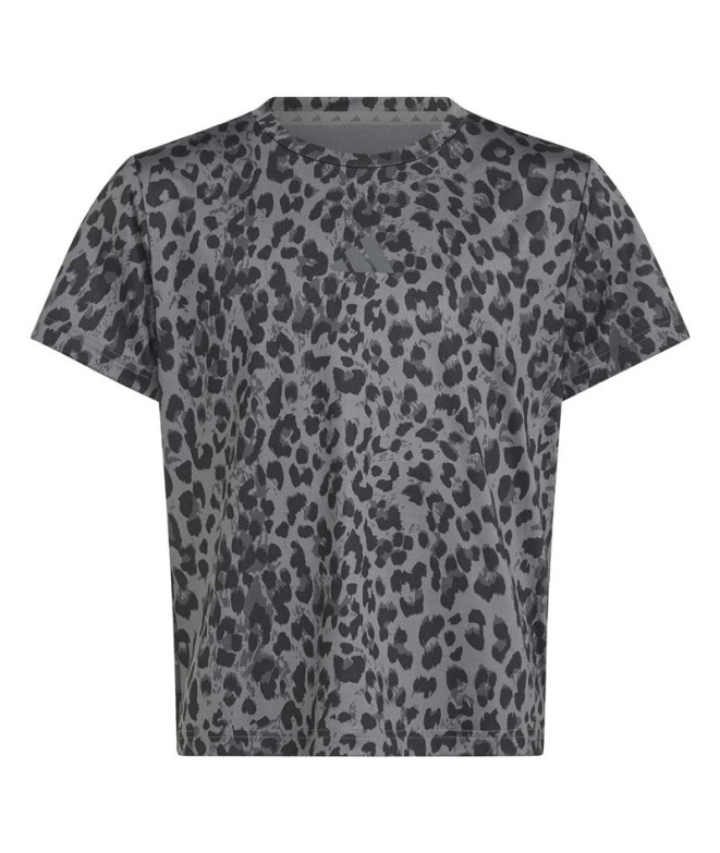T-shirt Fitness adidas Jg An Aop gris