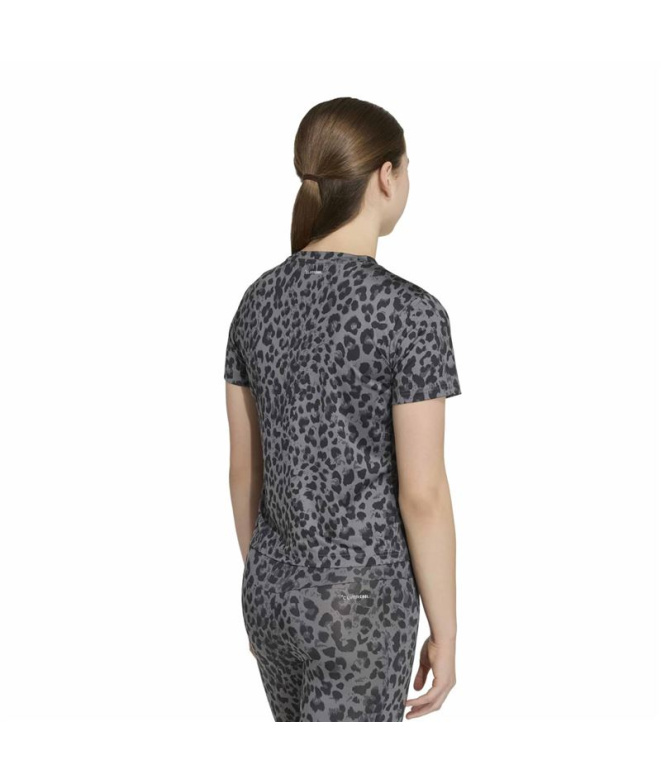 T-shirt Fitness adidas Jg An Aop gris