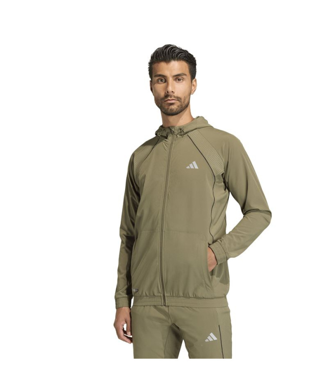 Casaco Fitness Homem adidas Tech App Verde Oliva