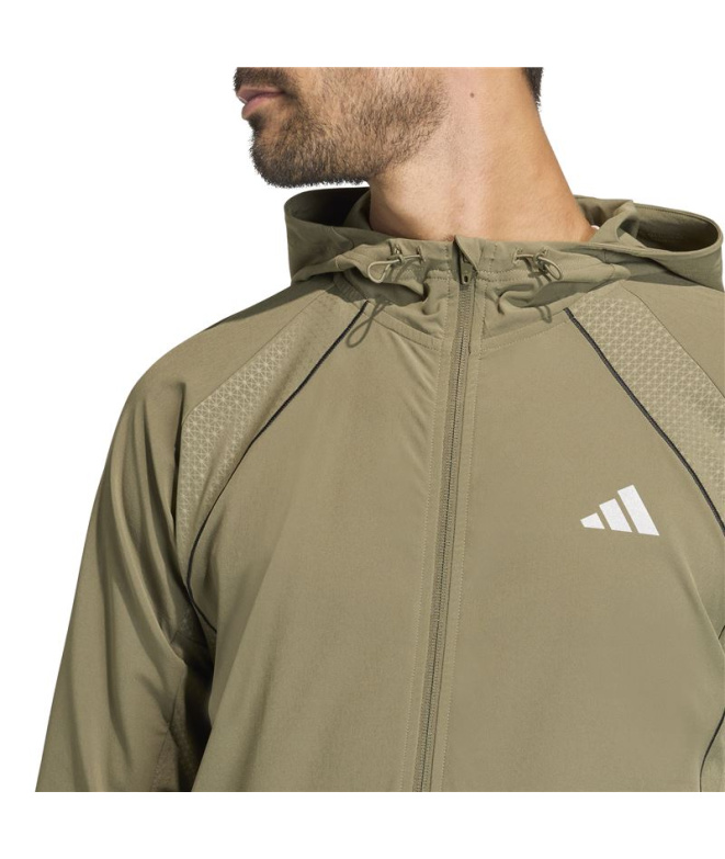 Casaco Fitness Homem adidas Tech App Verde Oliva