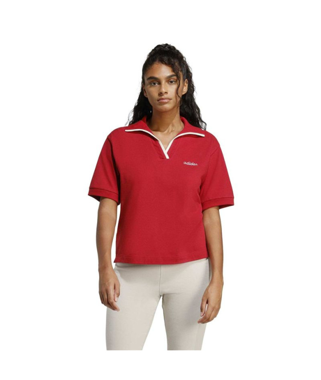 Camisa Polo Mulher adidas Maract/Branca