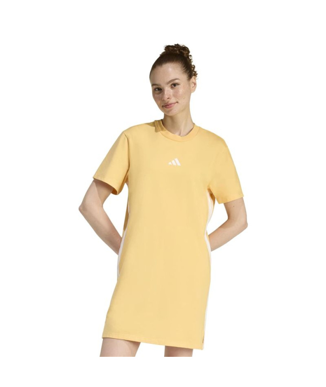 Robe adidas 3 bandes Femme coloris Mase/Blanc