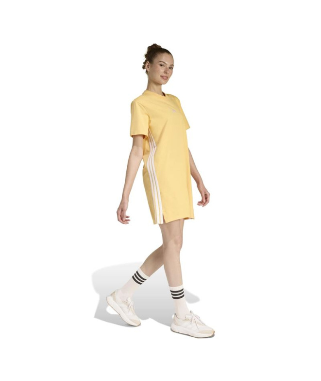 Robe adidas 3 bandes Femme coloris Mase/Blanc