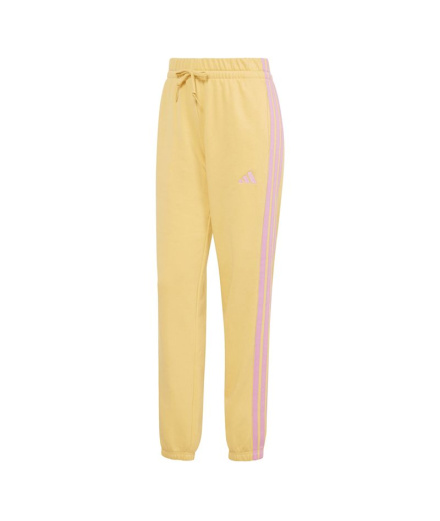 Calça Mulher adidas 3 Stripes Ft Cf amarela/rosa