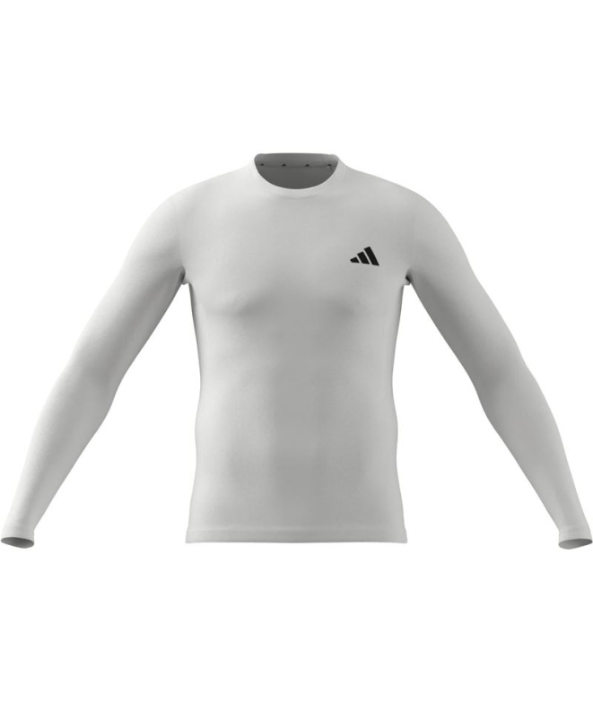 Camiseta Adidas Fitness Po Es Ls Homem Branca