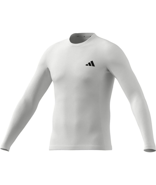 Camiseta Adidas Fitness Po Es Ls Homem Branca