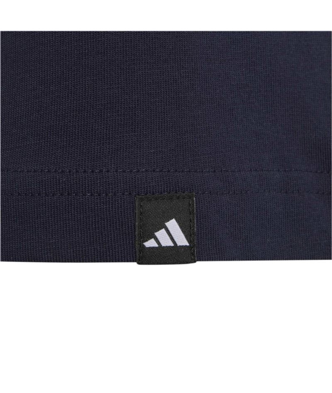 Camiseta adidas K Mt Logo Azul Marinho Montanha