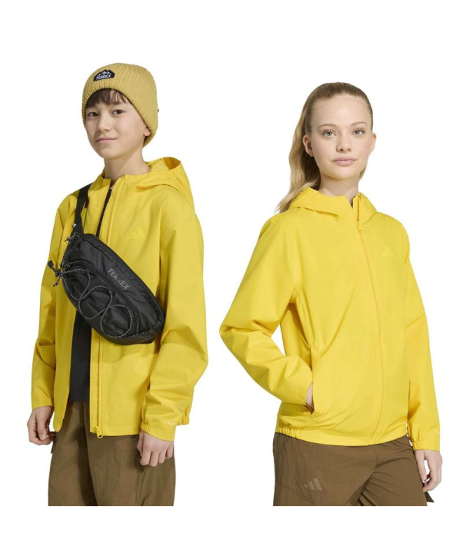 Veste Montagne adidas K Mt 2L Rain J jaune