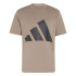 Camiseta Homem adidas Essentials com logo grande, cáqui/preta.