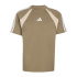 Camiseta adidas Seasonal Essentials Colorblock Cáqui/Branca