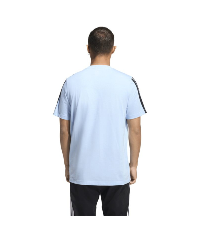 T-shirt Homme adidas 3 bandes Sj bleu/noir