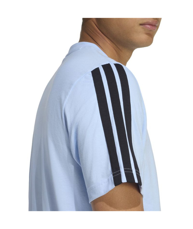 Camiseta Homem adidas 3 Stripes Sj azul/preta