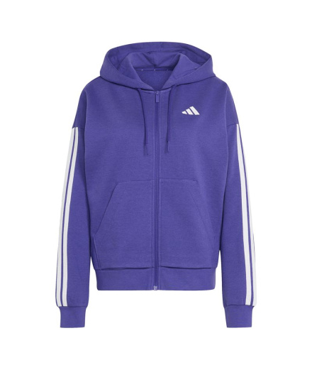 Moletom adidas Essentials 3-Stripes Mulher Roxo/Branco