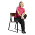 T- T-shirt adidas Essentials 3 en coton Femme rose et blanc