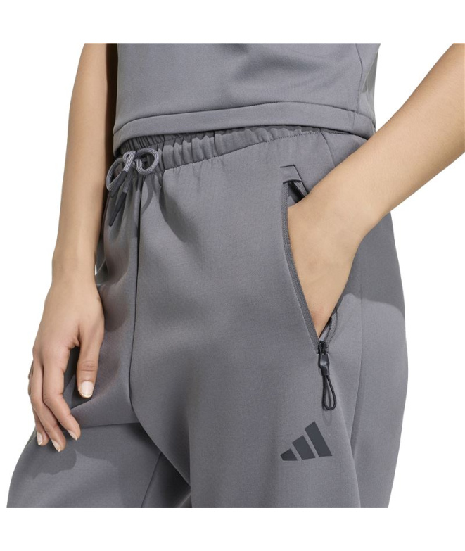 Pantalons adidas ZNE à ourlet ouvert Femme gris