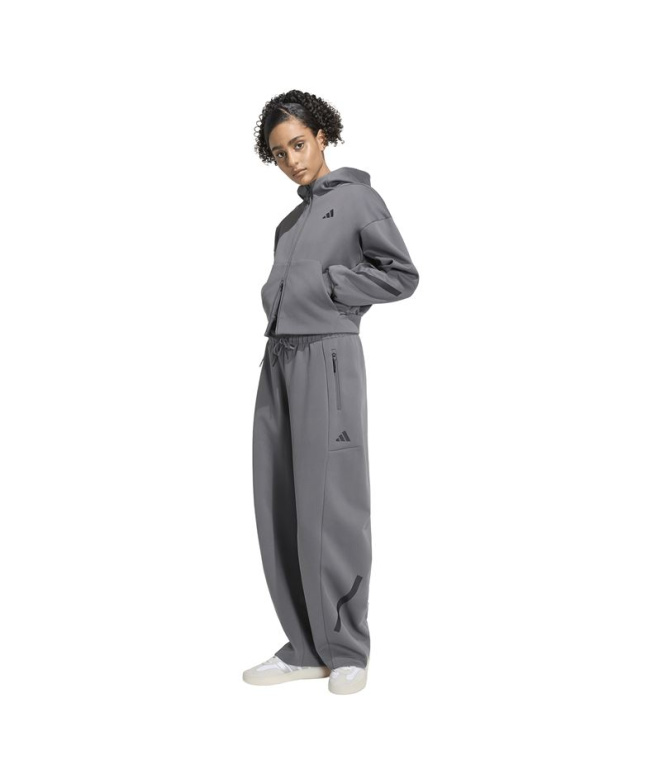 Moletom Mulher adidas W ZNE cinza