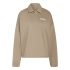 Moletom adidas W Lin Fl Polo Cáqui/Branco