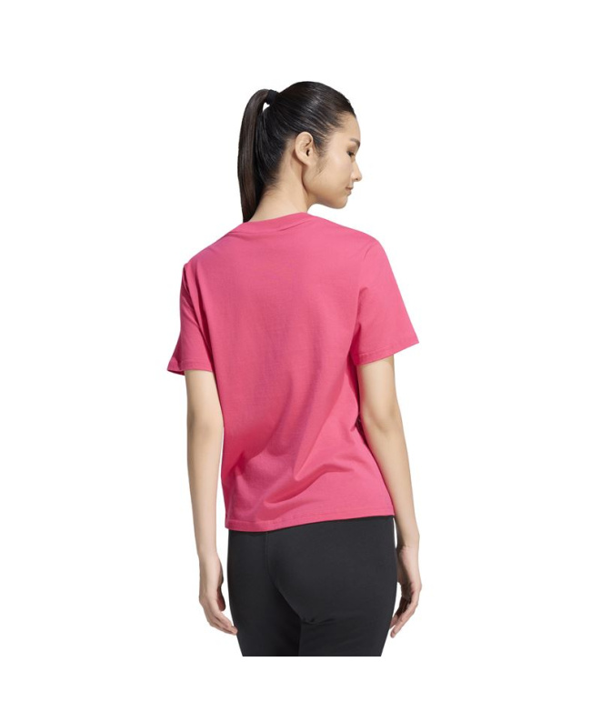 Camiseta Mulher rosa Adidas Essentials com logo...