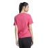 Camiseta Mulher rosa Adidas Essentials com logo pequeno