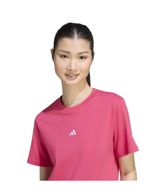 T-shirt rose Adidas Essentials Femme avec petit...