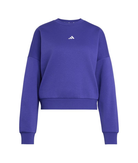 Moletom Adidas Essentials com Logo Pequeno Mulher Roxo