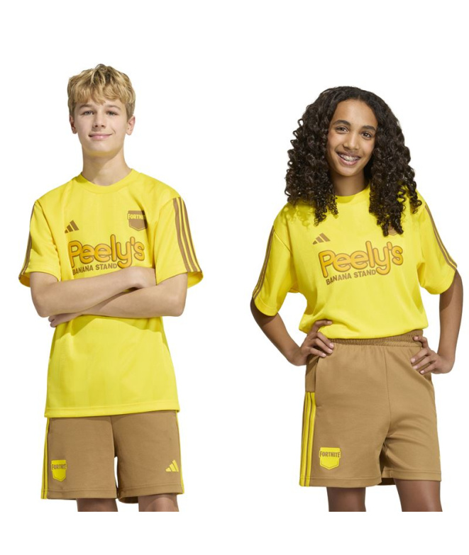 Camiseta amarela Infantil adidas x Fortnite Peely