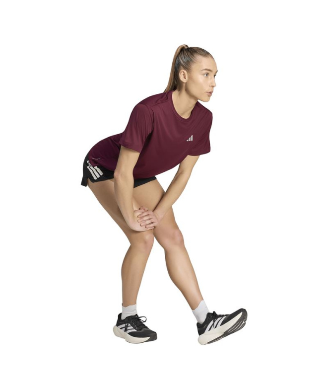 Camisa Running Mulher adidas adi365, cor bordô