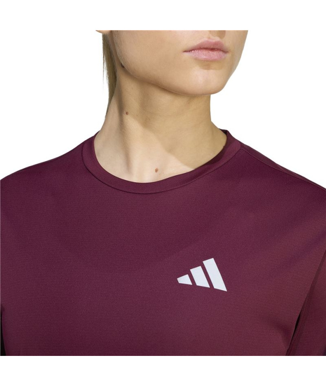 Camisa Running Mulher adidas adi365, cor bordô