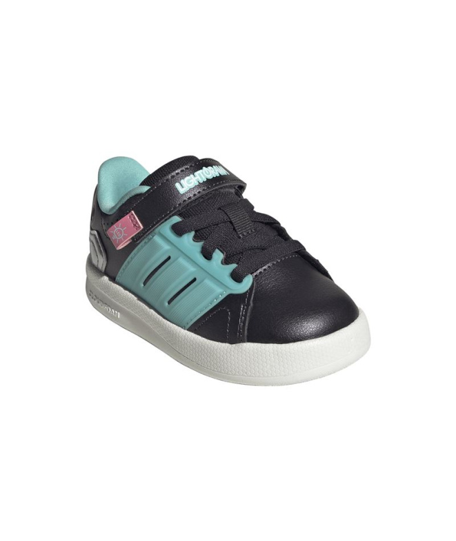 Chaussures noires adidas Lightorama Court Enfant