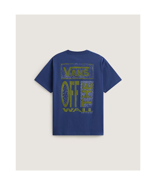Camiseta Vans Cut And Paste SS Homem Azul...