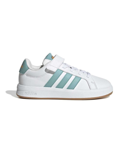 Chaussures Enfant adidas Grand Court 3.0 El C blanches