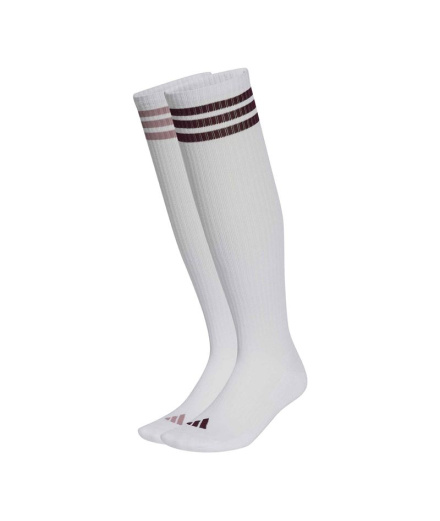Chaussettes adidas Knee 2P Blanc/Bordeaux/Blanc/Brun