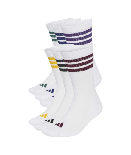 Medias adidas 3 Bandas Ess C Crw 6P Azul
