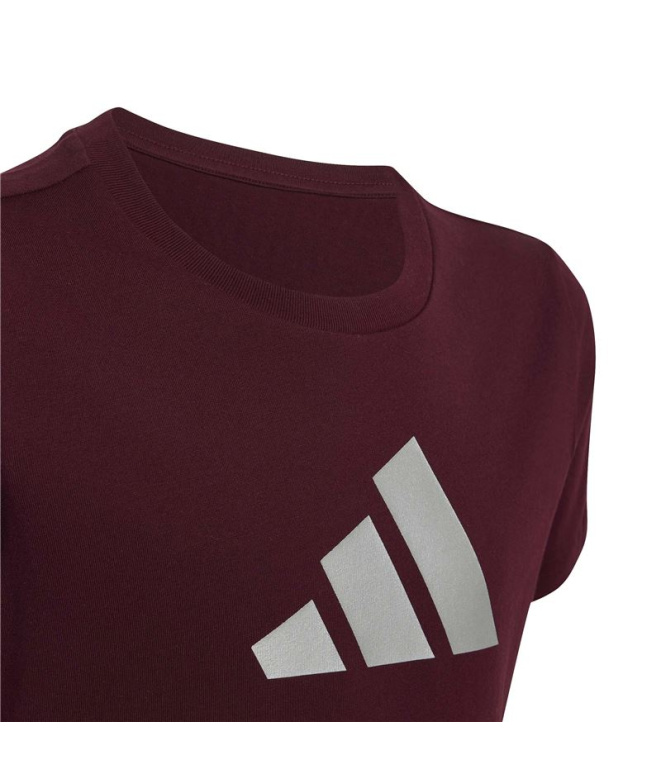 Camiseta adidas Jg Glam T cor bordô
