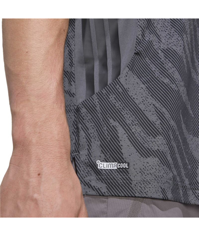 Camiseta Homem adidas Techess Fitness cinza