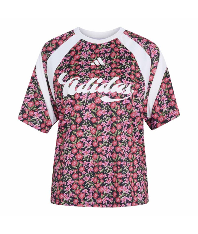 Camiseta adidas Farm Preta/Preta/Multicolorida