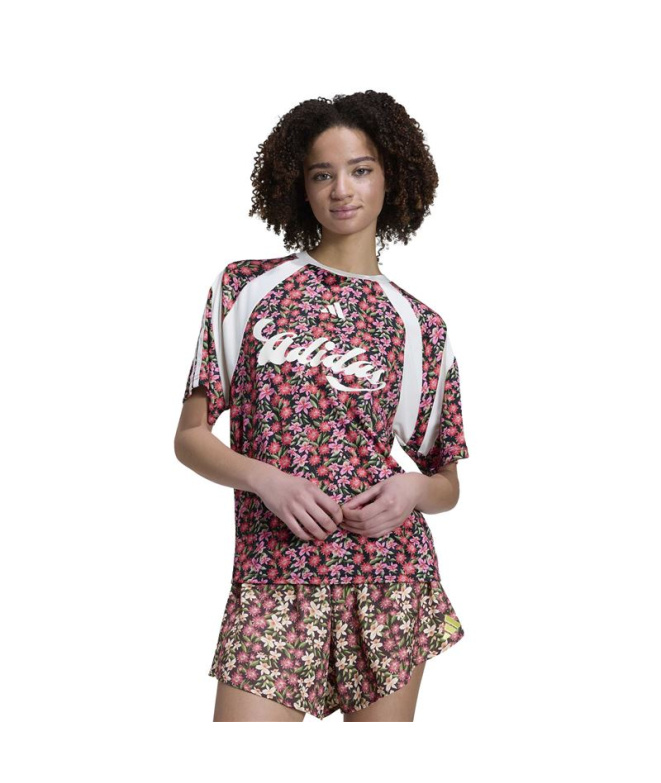 Camiseta adidas Farm Preta/Preta/Multicolorida