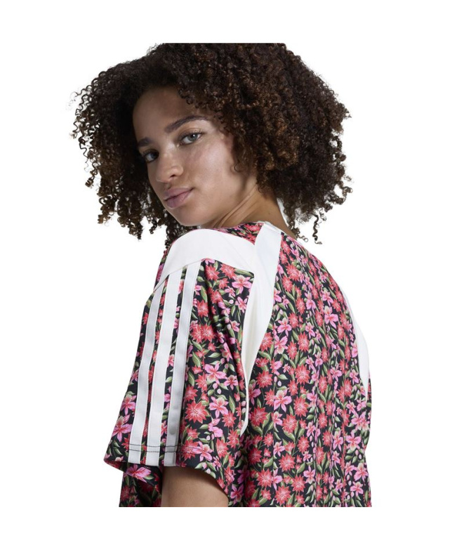 Camiseta adidas Farm Preta/Preta/Multicolorida