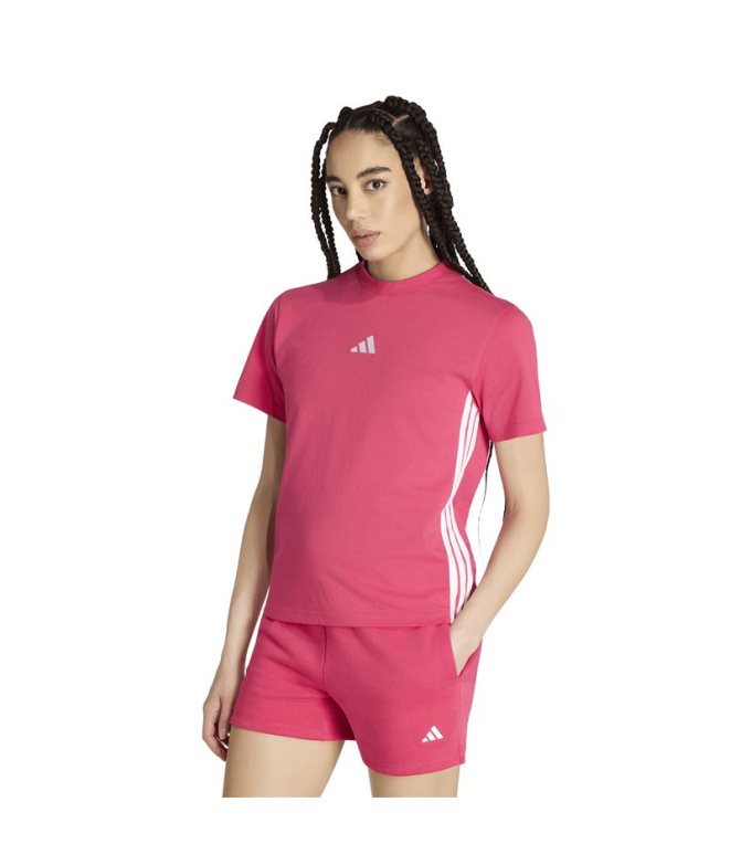 T-shirt rose adidas W 3 Stripes Sj T