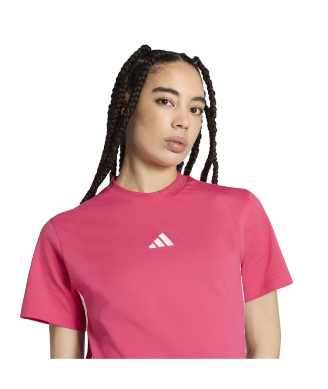 Camiseta adidas W 3 Stripes Sj T Rosa