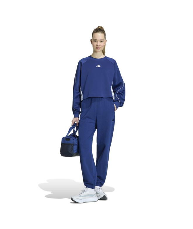 Sudadera adidas W Stadium Swt Azul Oscuro