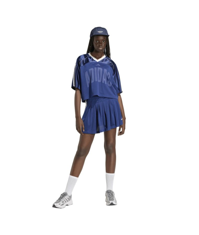 Camisa Mulher Adidas Stadium Mesh, azul escuro