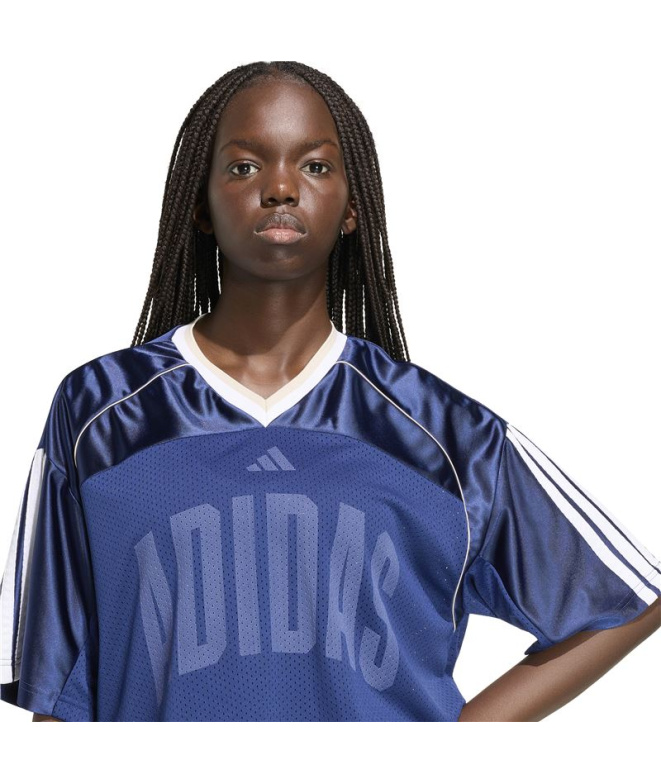 Camisa Mulher Adidas Stadium Mesh, azul escuro