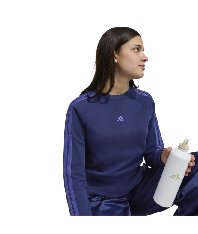 Sweat-shirt Sweat Adidas Femme , bleu foncé