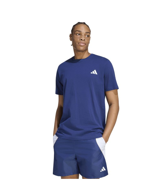 T-shirt bleu Adidas Stadium Collegiate Homme